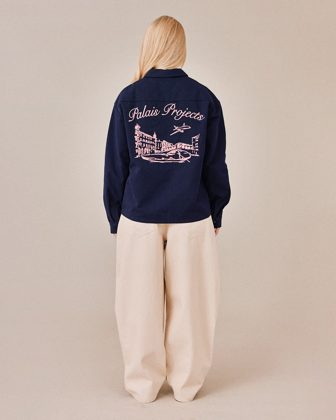 LS Canvas Travel Shirt - Navy