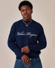 Single O Neck Knit - Navy