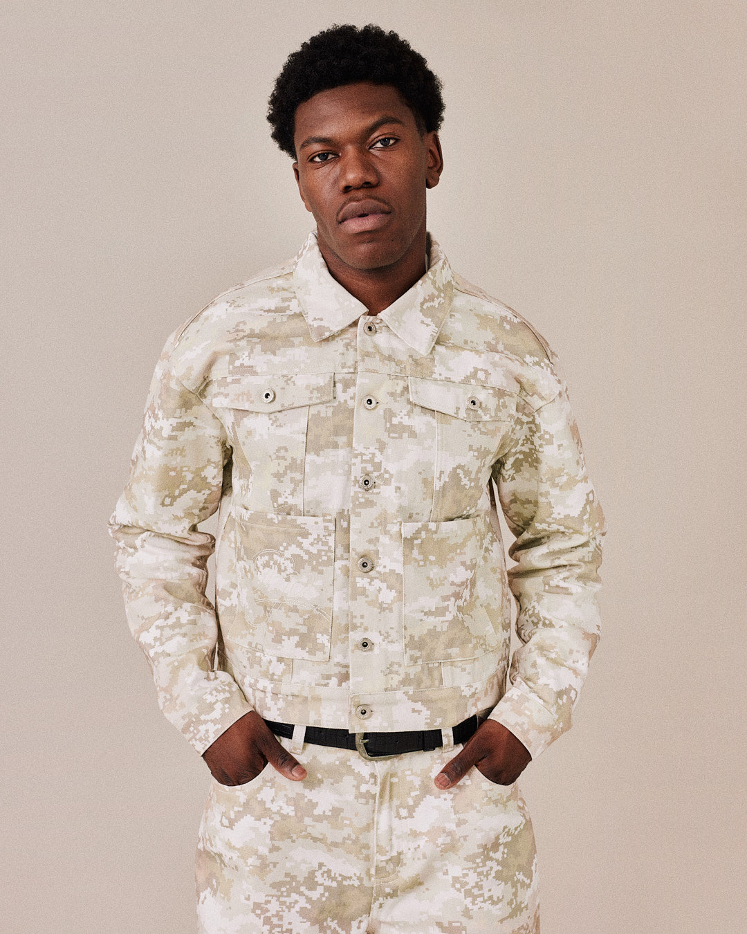 Canvas Jacket - Beige Camo