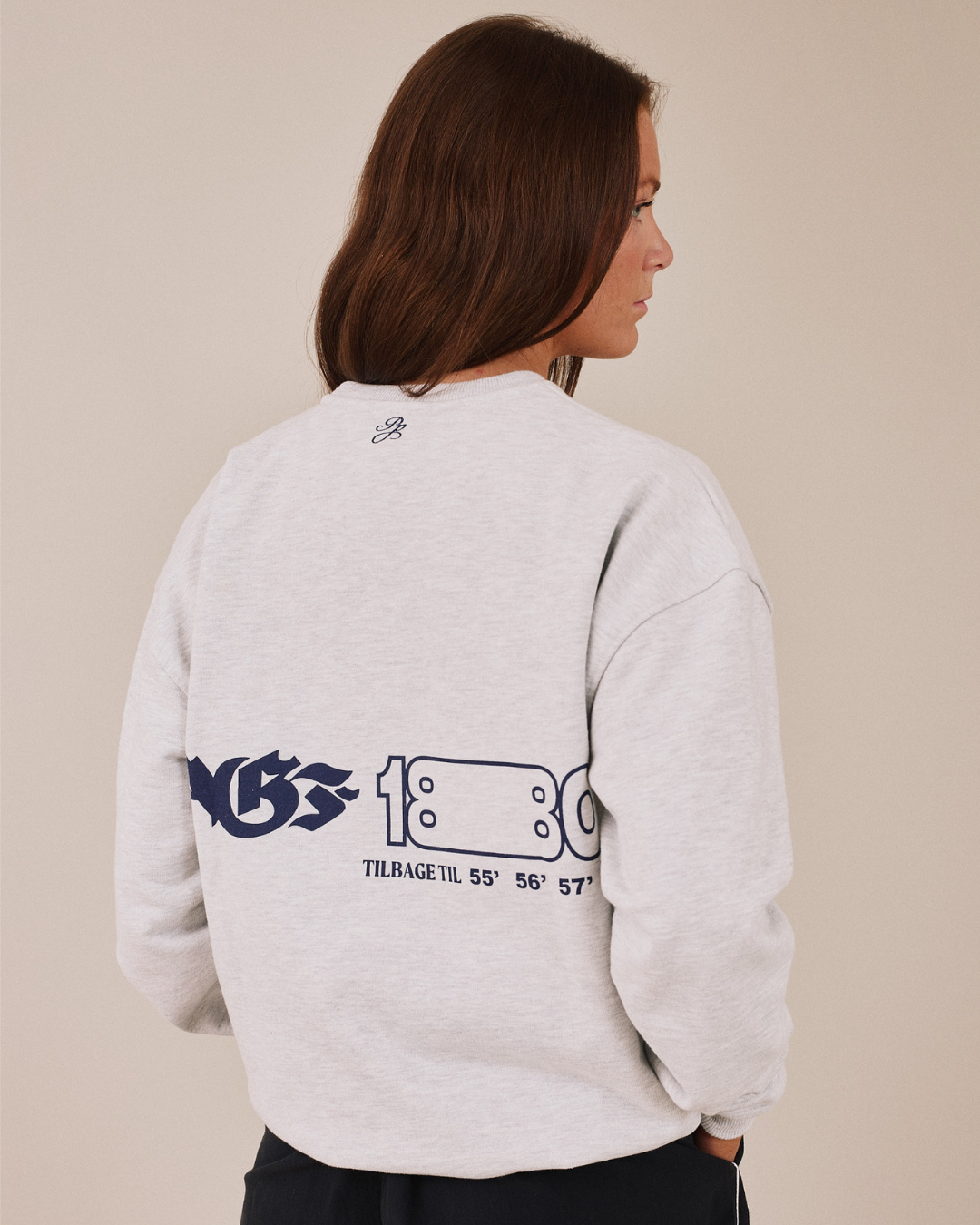 AGF x PALAIS Box Fit Heavy Crewneck  - Grey Melange