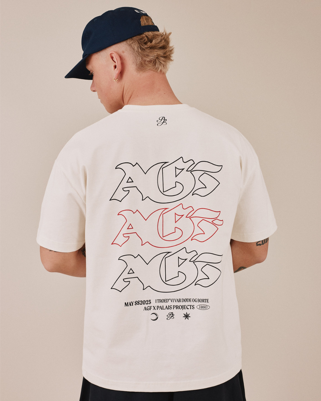 AGF x PALAIS Box Fit Heavy Tee  - Marshmallow