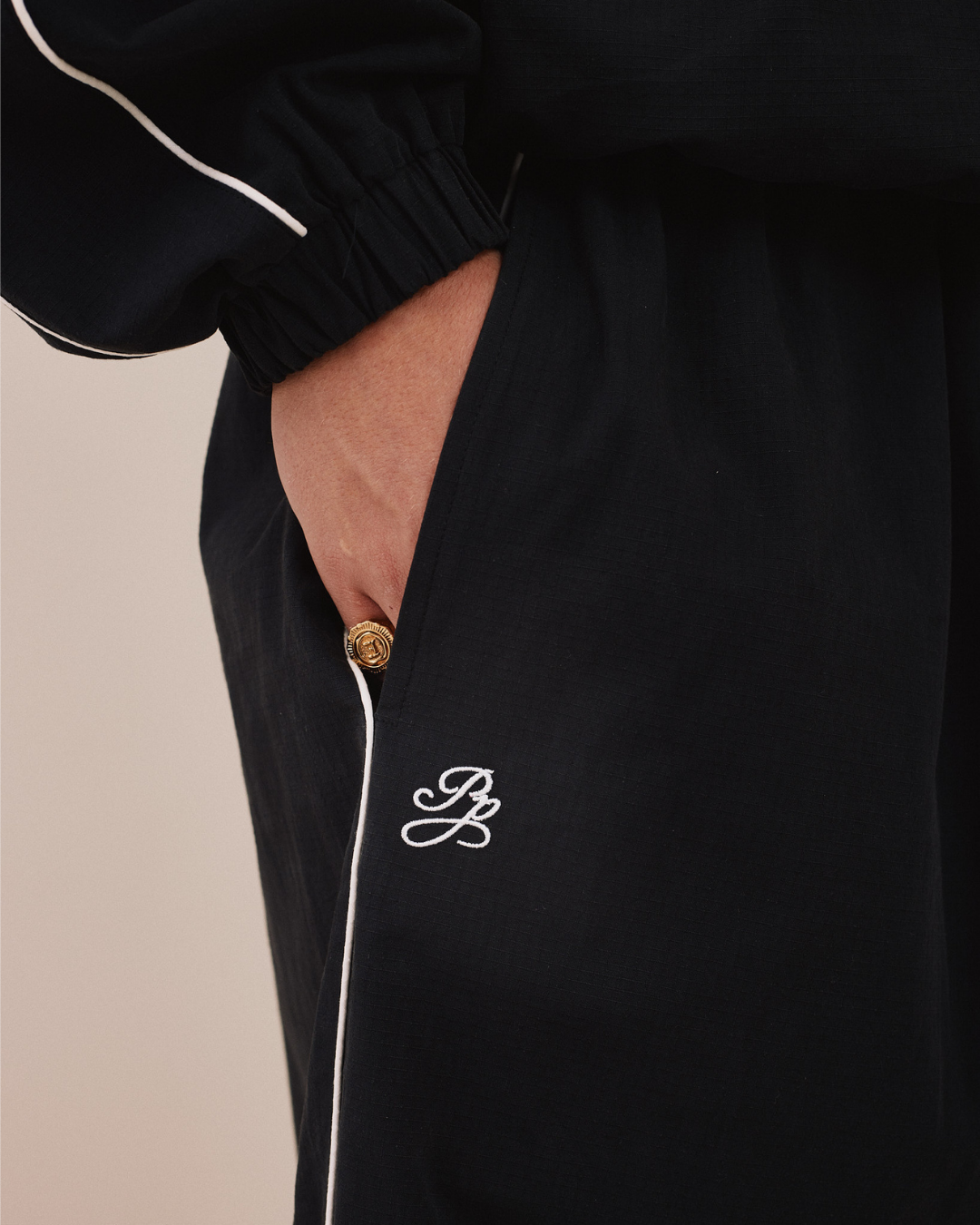 AGF x PALAIS Oversized Track Pants - Black
