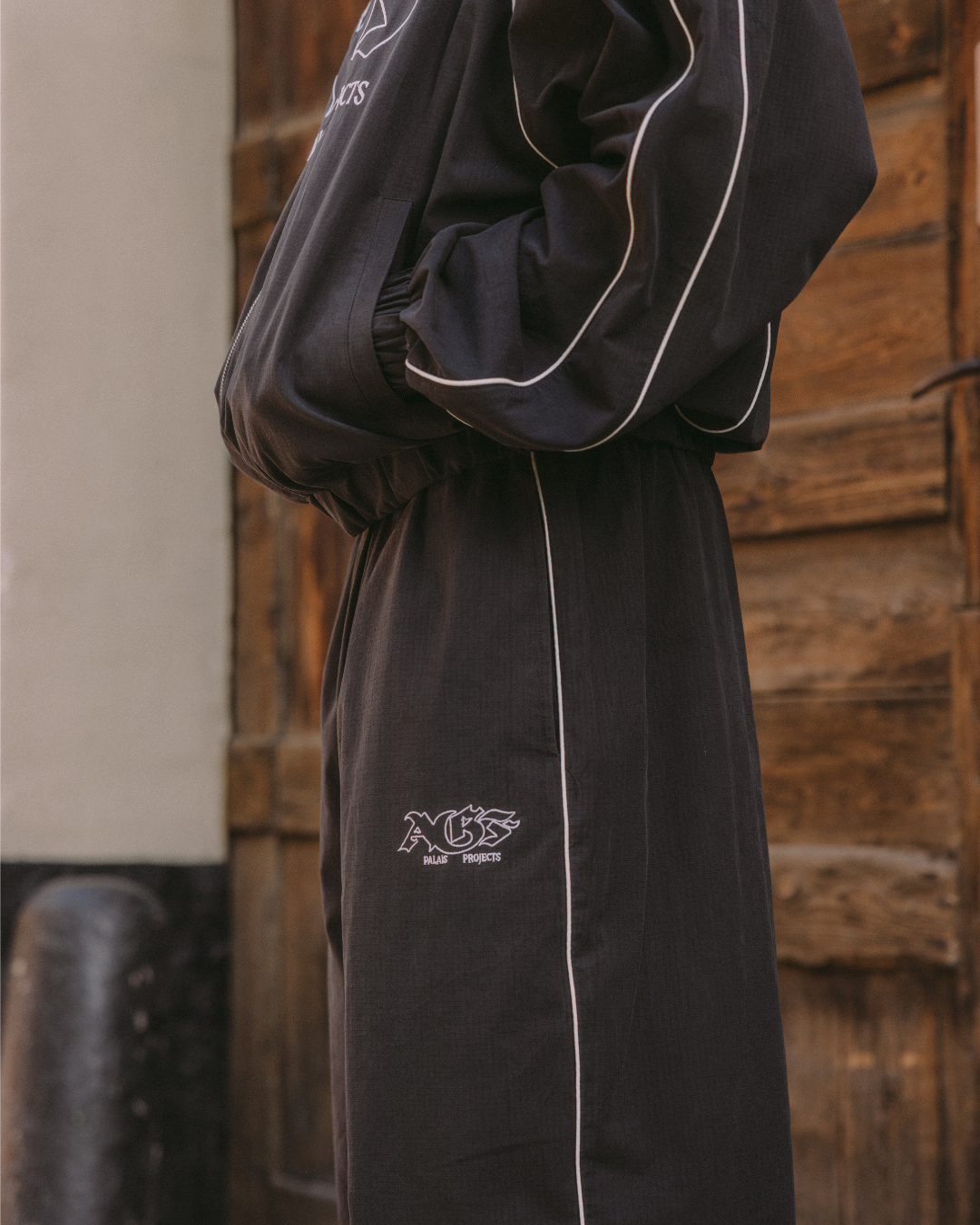 AGF x PALAIS Oversized Track Pants - Black