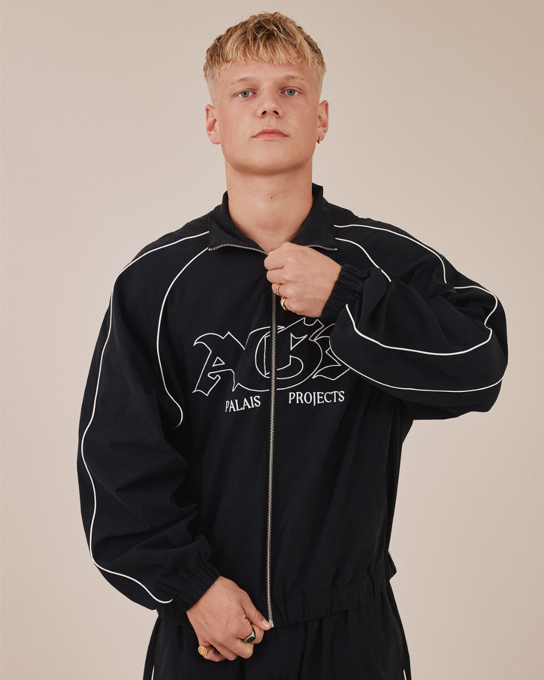 AGF x PALAIS Oversized Track Jacket - Black