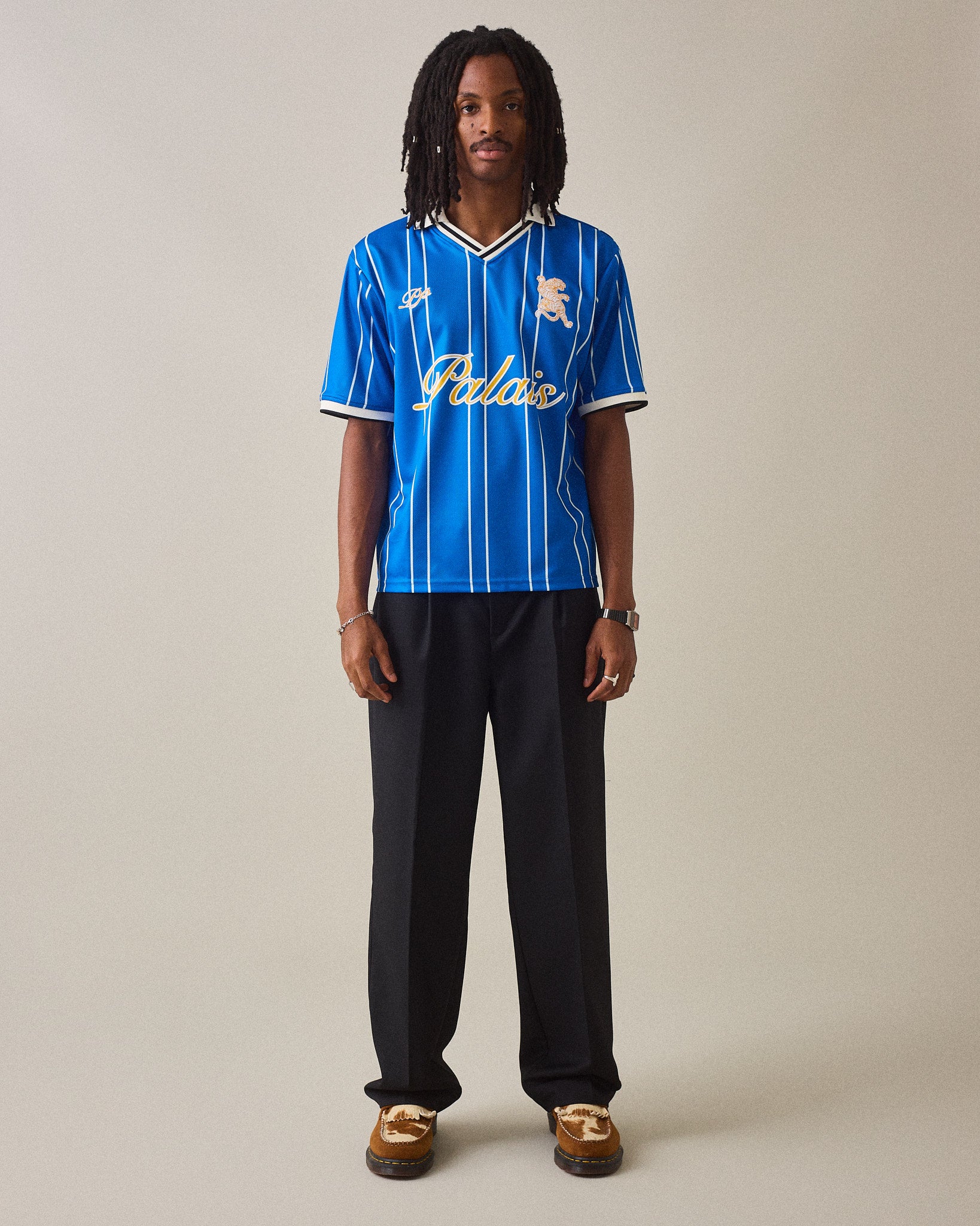 Football Shirt SS - Blue Stripe